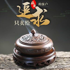 苏工纯铜宣德炉香炉沉檀香熏香炉家用盘香炉室内焚香篆炉茶道摆件