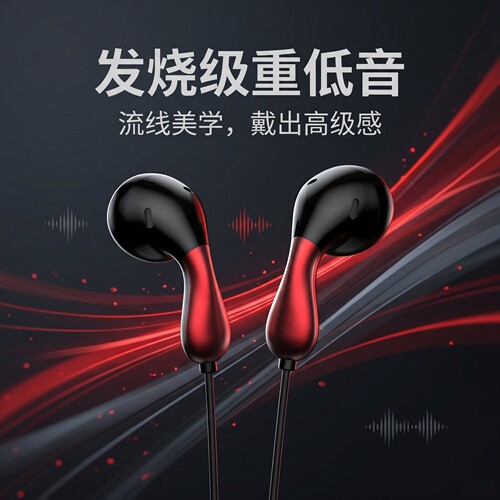 适用于小米14/13耳机12有线11/3.5mm手机10type-c接口大音量圆头