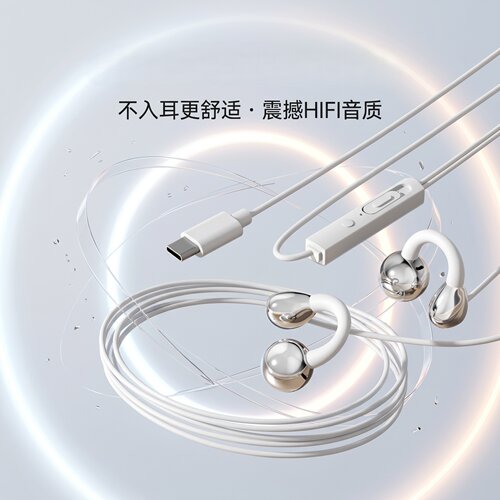耳机适用于vivo安卓OPPO手机通用有线圆孔x27s16高音质type-c接口