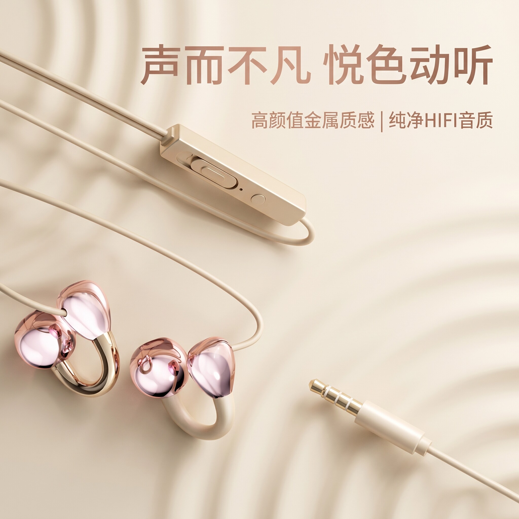 有线耳机圆孔3.5mm圆头入耳式高音质适用于安卓带线通用线控Typec