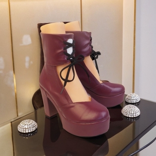 蔷薇少女 翠星石cos服鞋洛丽塔 cosplay动漫漫展道具鞋定制大码