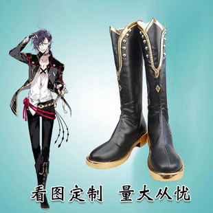 刀剑乱舞 明石国行 cos鞋cosplay靴子 来图定做