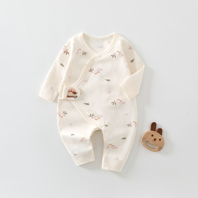 婴儿衣服a类纯棉春季新款宝宝衣服新生儿可爱爬服婴儿衣服蝴蝶衣