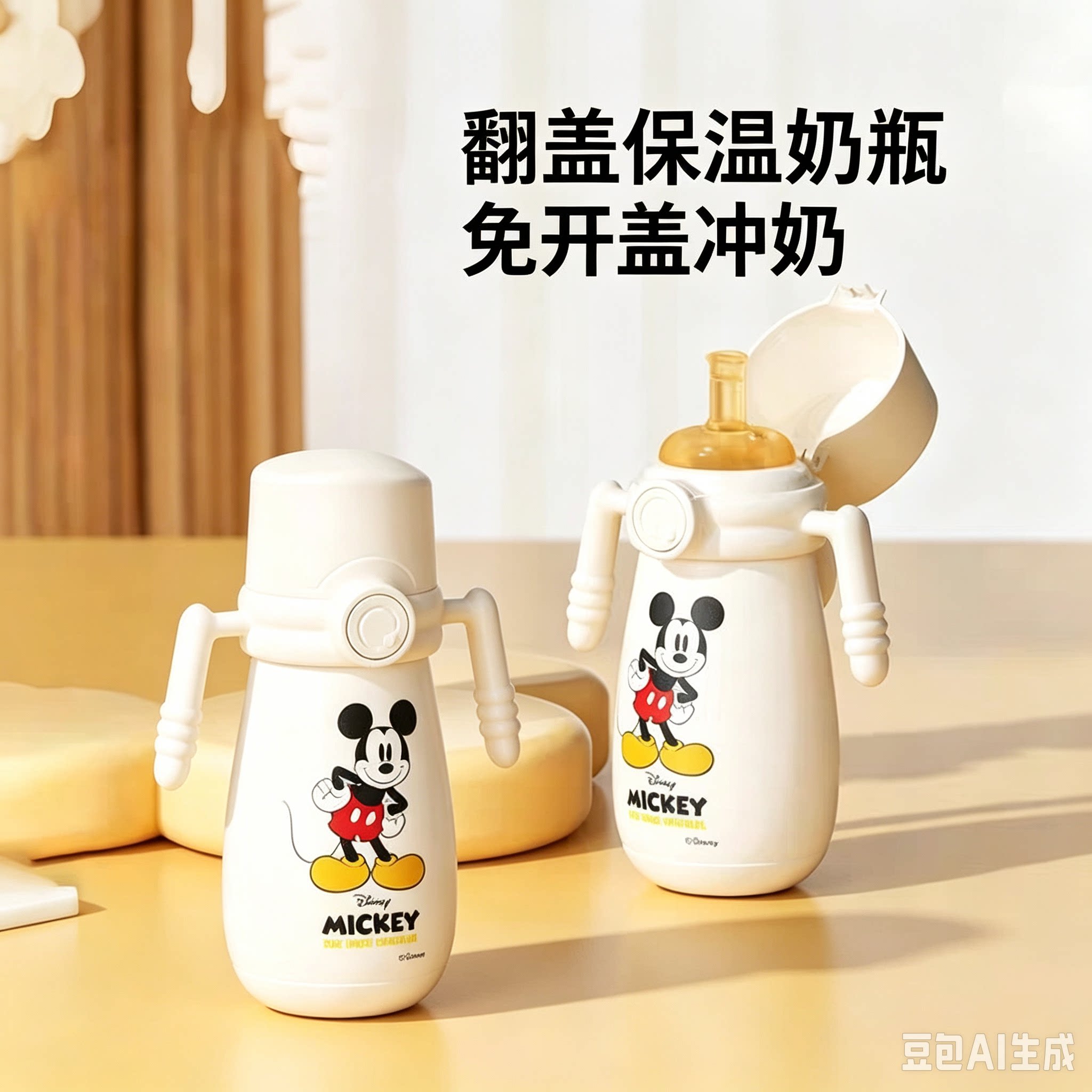 婴儿保温杯婴幼儿童1-3岁宝宝喝水喝奶翻盖316保温奶瓶直饮吸管杯