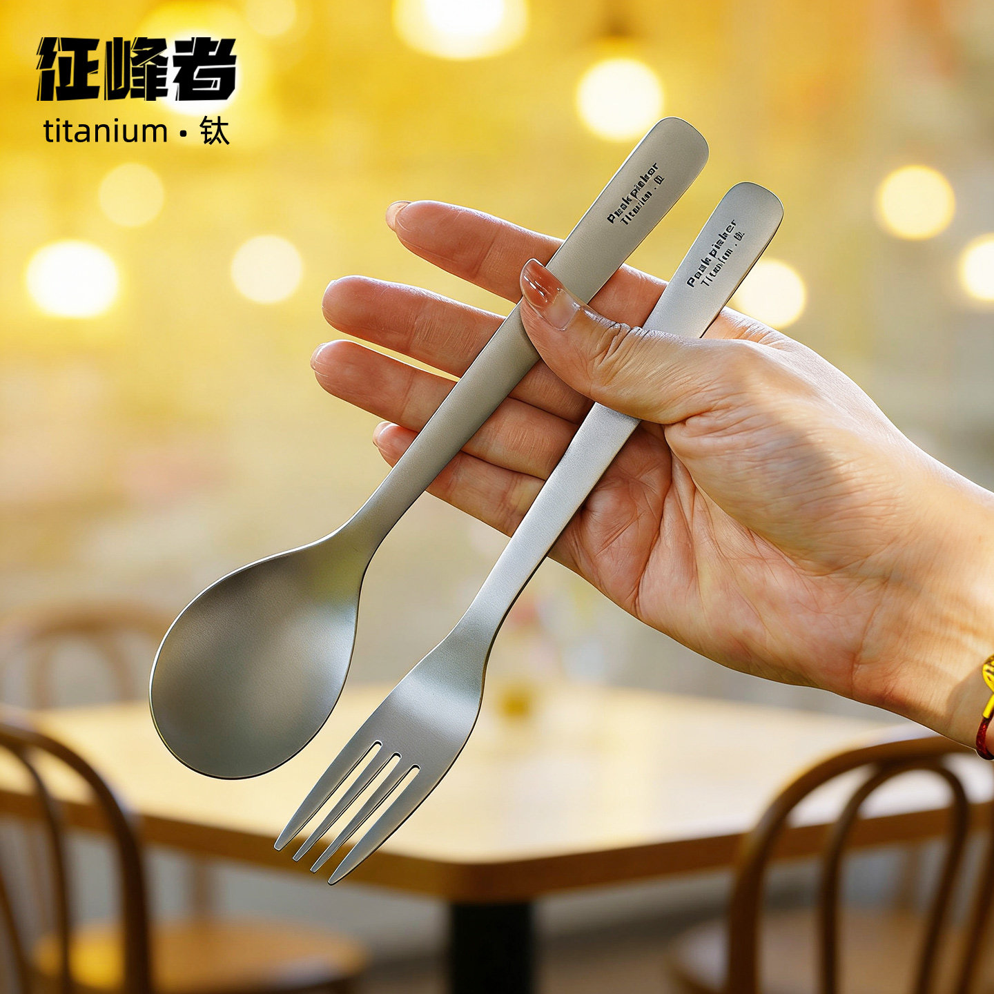 纯钛户外餐具套装露营钛金属勺子叉筷子旅行装便携式收纳盒三件套,户外/登山/野营/旅行用品,野餐餐具,淘宝优惠券,粉丝福利购,淘宝优惠卷
