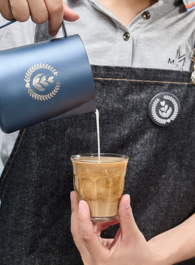 意式咖啡尖嘴拉花杯304不锈钢拉花缸450/600ml打奶泡缸咖啡器具