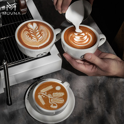 MUVNA陶瓷碟套装陶瓷拿铁杯简约