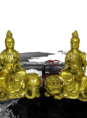 铜五台山文殊菩萨佛像