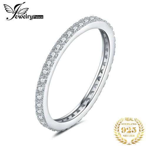 5A CZ Eternity Classic Wedding Engagement Band Ring for Woma