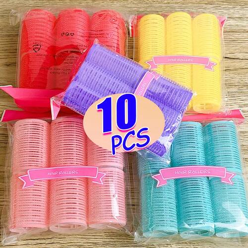 Plastic No Heat Air Bangs Rollers Curlers Self-adhesive Hair