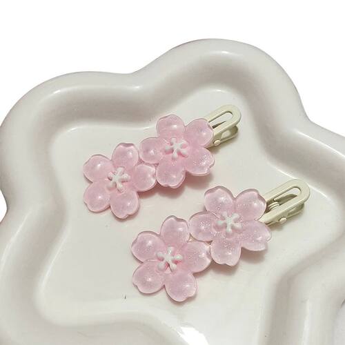 Anime Card Captor Sakura Cute Pink Creamy Flower Bb Hairpin