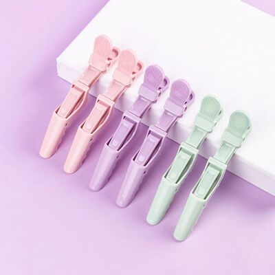 6pcs Plastic Hair Clip Hairdressing Clamps Claw Section Alli