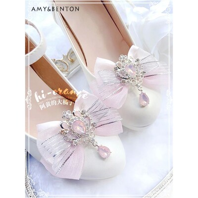 Lolita Style Shoe Clip Original Removable Bow Shoe Clips Lov