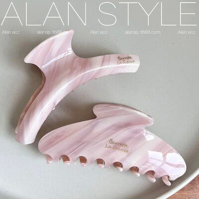 Large Size Purple Pink Hairclip Shark Hair Claw Acetate Fren