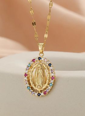 New Personalized Colorful Zircon Necklace Design Fashionable