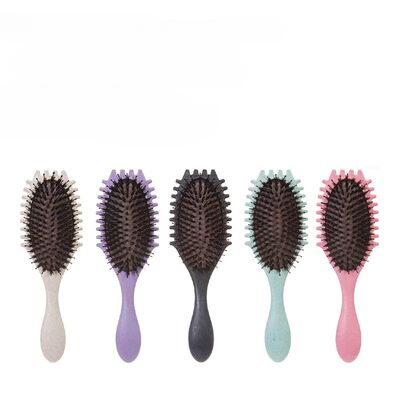 Curl Define Styling Brush Boar Bristle Detangling Hair Brush