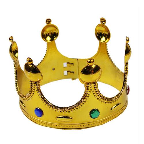 Fashion Jewelry King Costume Accessory Gold Crown Toy Men's