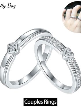 Serenity 2mm D Color Moissanite Couples Rings for Women Men