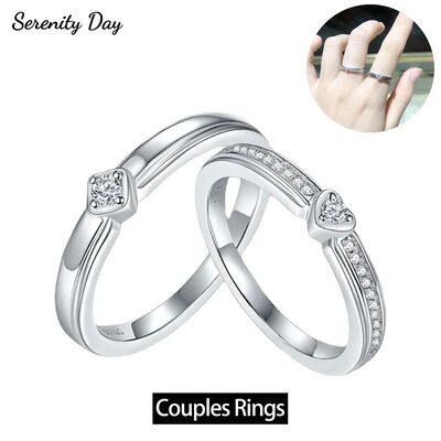 Serenity 2mm D Color Moissanite Couples Rings for Women Men