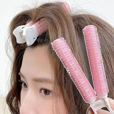 Pink Hair Root Fluff Clip Top Bobby Pin Curls Fixed Bangs St