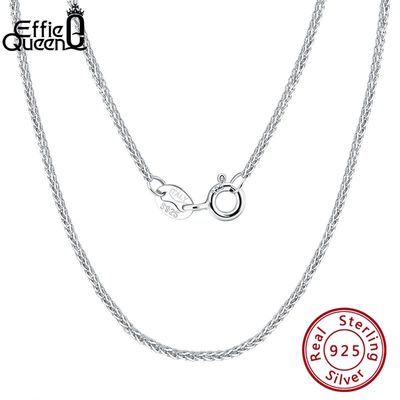 Genuine Italian 1.6-2mm Chopin Chain Necklace for Women Fash