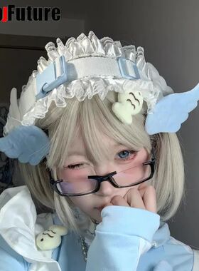 Women Y2K Girl Handmade Angel Wings Hair Clip Function Lace