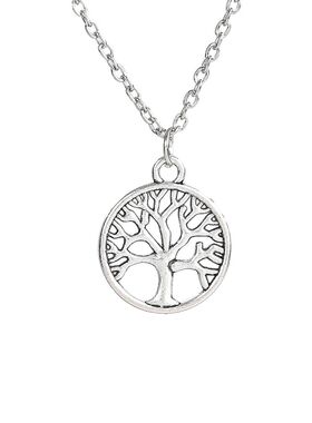 Retro Charm Life Tree Pendant Necklace For Men Women Gifts E