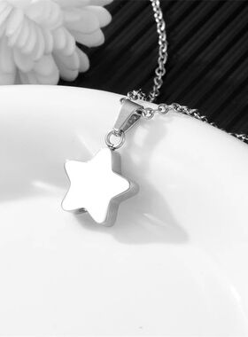 Cremation Necklace for Ashes Stainless Steel Pendant Ashes H
