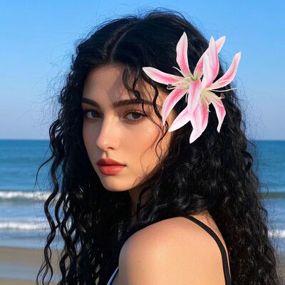 Bohemia Flowers Small Hair Clips Hawaii Bridal Simulated Flo