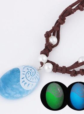 New Blue Stone Luminous Pendant Necklaces Polynesia Ocean Pr