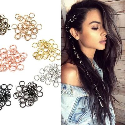 100pcs/lot Hair Braid Rings Accessories Clips Dreadlocks Bea
