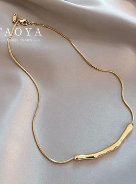 European and American Fashion Simple Stainless steel Gold Co