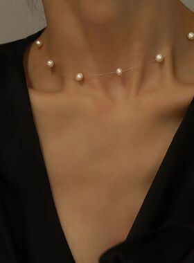 Retro Elegant Imitation Pearl Necklace Women's Fashionable N