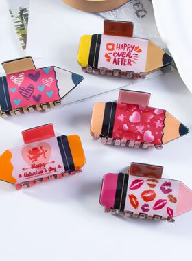 New Arrival!Creative Cartoon Pencils Sharks Hair Claw Clips