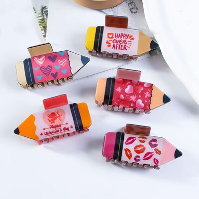 New Arrival!Creative Cartoon Pencils Sharks Hair Claw Clips