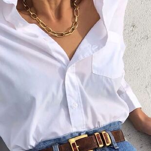 Big for Necklace Rock Women Twist Punk Silver Chu Color Gold