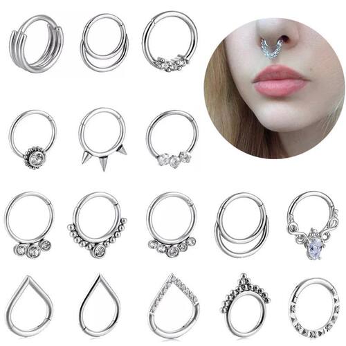 Stainless Steel Nose Ring Septum Piercing for Women Nariz Pi