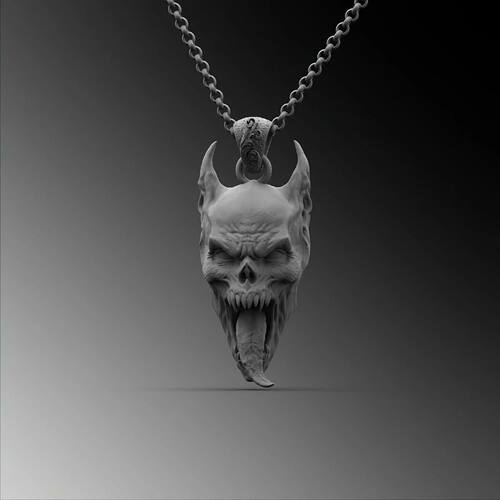 Men's Retro Gothic Skull Pattern Mysterious Symbol Wooden Ca