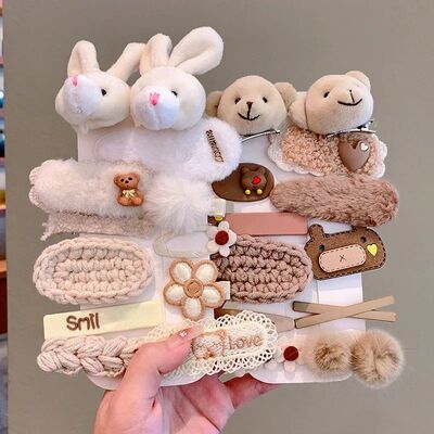 Coffee Warm Cute Hair Pins Children Girls Kid Hair Clips Bar