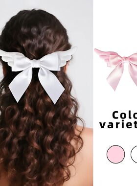 Cute Angel Wings Hair Clips for Large Bowknot Metal Duckbill