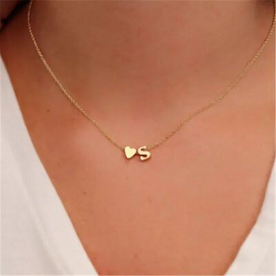 Fashion Tiny Heart Dainty Necklace Gold Silver Color