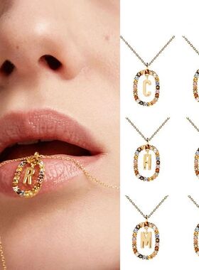 Fashion Hot Creative A-Z Letter Pendant Necklace For Woman C