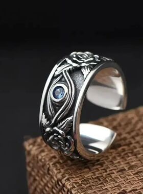 Minimalist Niche Eye of Horus Ring Men and Women Open Finger