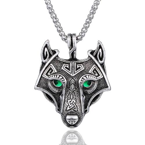 New Viking Pendant Wolf Head Necklace Original Animal Head F