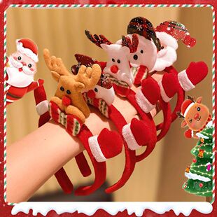 Christmas Clau Girls Snowman Santa Reindeer Pack Hairbands