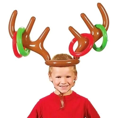 Inflatable Deer Antler Headband 4-ring Deer Antler Loop Toy