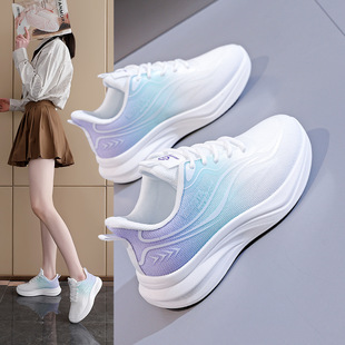 韩版 百搭轻便女鞋 休闲鞋 2024春季 运动鞋 飞织女鞋 时尚 FZ6608 新款