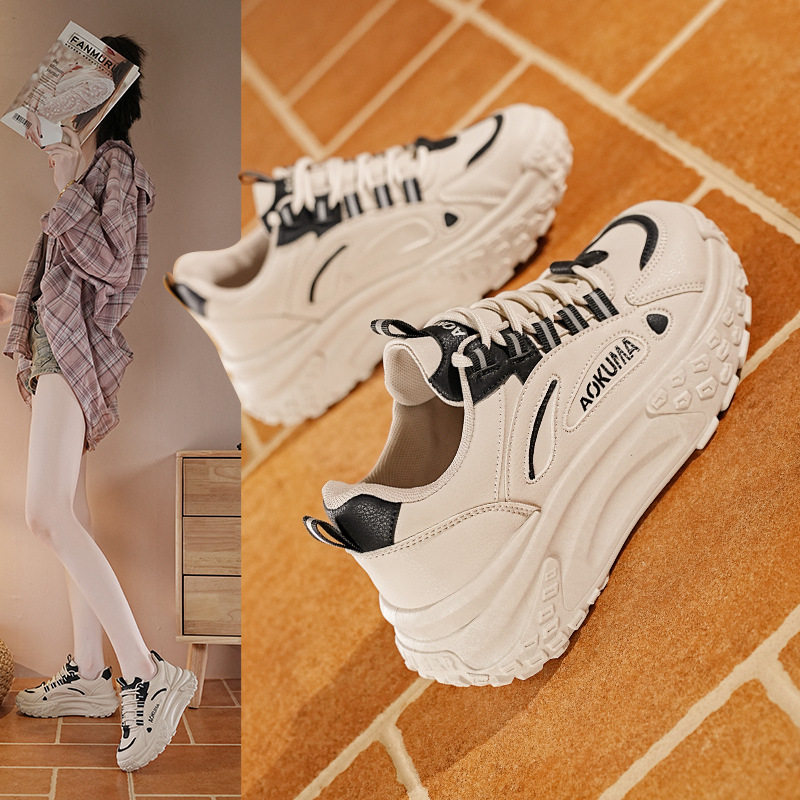 爆款厚底小白鞋女2026新款百搭松糕鞋休闲运动鞋女款板鞋MR-085,女鞋,休闲板鞋,淘宝优惠券,粉丝福利购,淘宝优惠卷