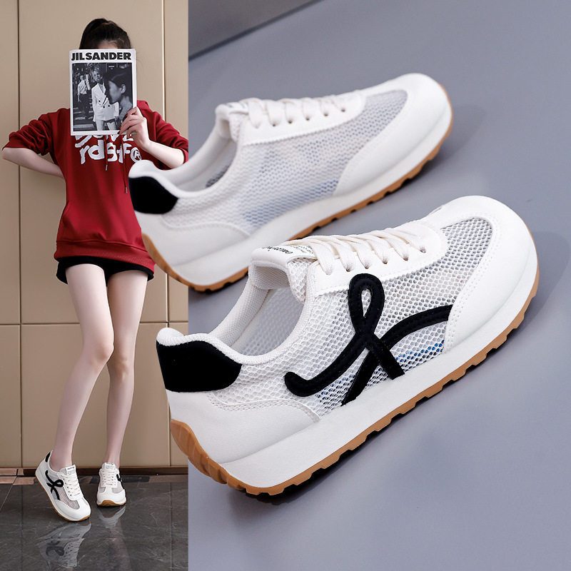小白鞋女2025春夏新款软底透气休闲鞋女单网板鞋阿甘鞋子女G9003