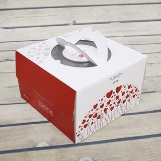 生日蛋糕盒慕斯盒手提式方形烘焙包装盒6 8 1012寸定制logo